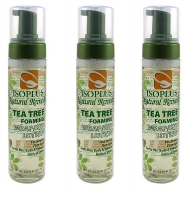 BL Isoplus Nat Remedy Tea Tree Foaming Wrap/Set Lotion 8.5oz X 3 Packs