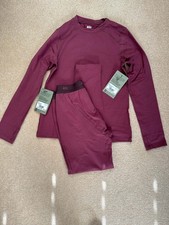 REI Midweight Base Layer Thermal Underwear Top  Bottom Set Kids Medium 10-12 