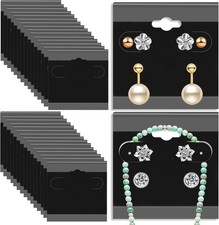 100x Earring Holder Cards Display Velvet for Jewelry Ear Studs Selling 2 x 2" Di