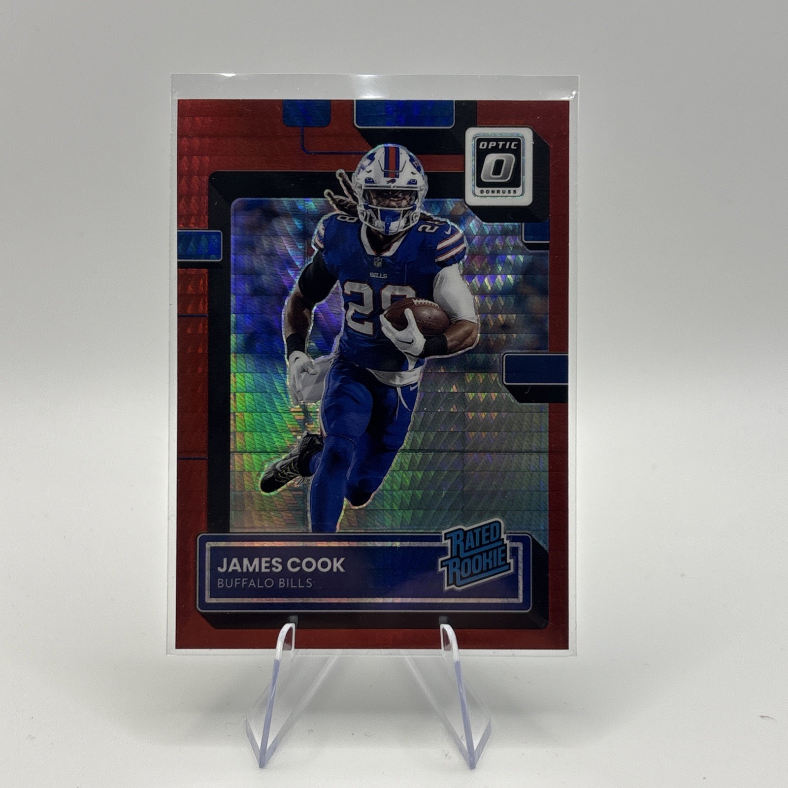 2022 Panini Donruss Optic Rated Rookie James Cook #215 Red Hyper (RC)