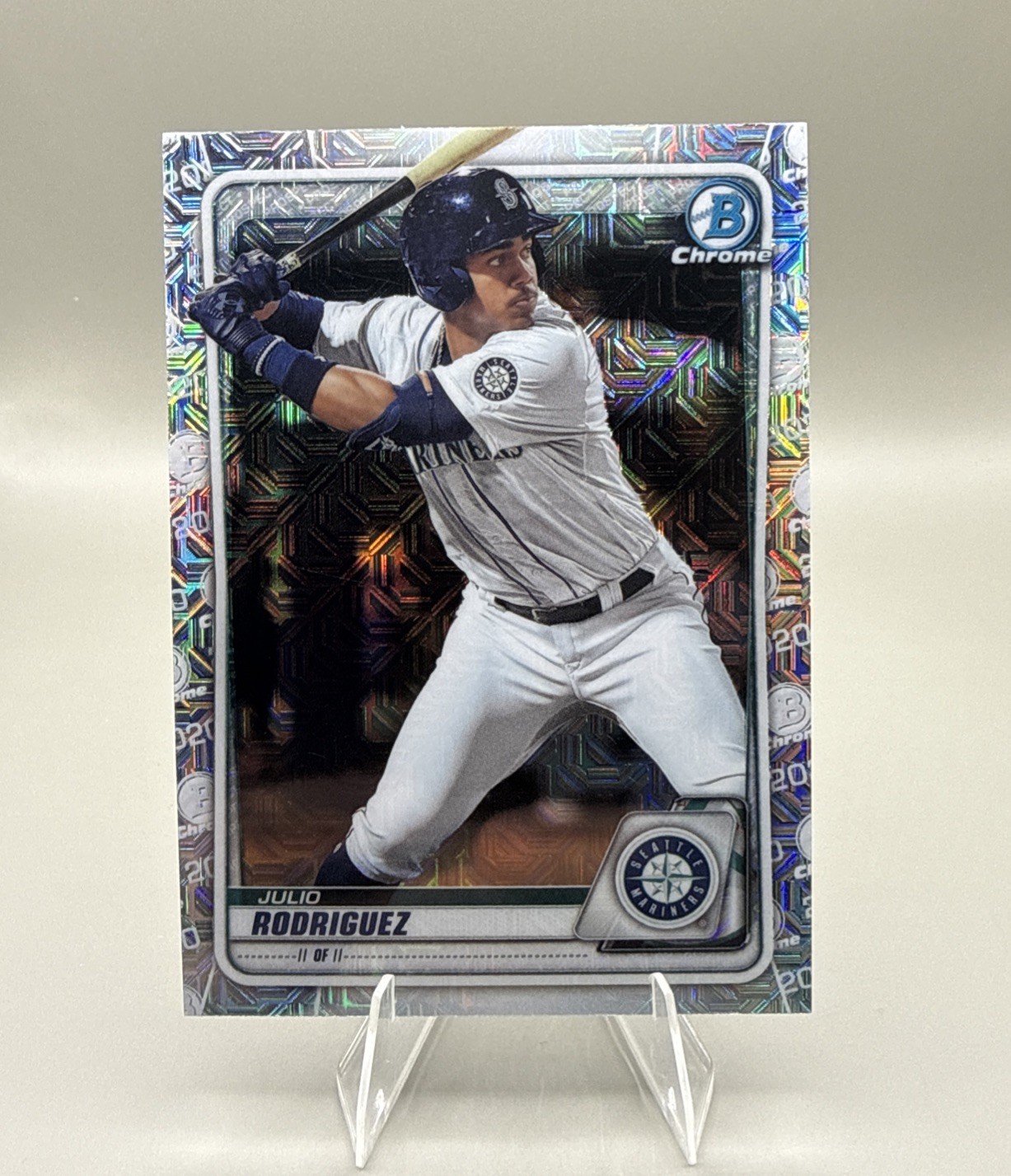2020 Bowman - Chrome Prospects Julio Rodriguez #BCP-19 Mojo Refractor (RC)