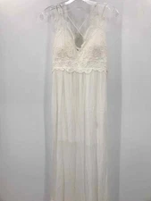J For Justify White Size Large Maxi Sleeveless Dress