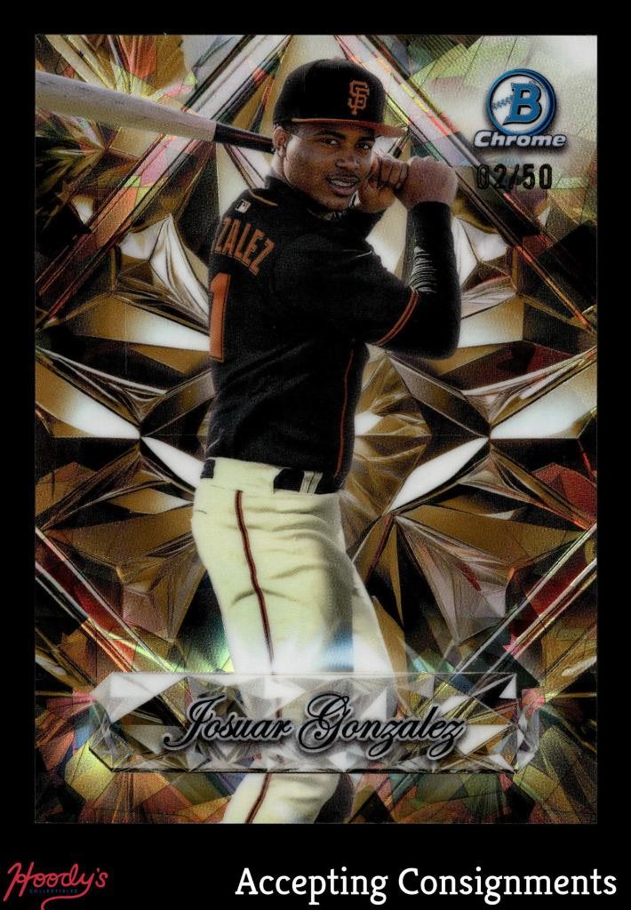 2025 Bowman Chrome Sapphire Selections Gold Refractor Josuar Gonzalez ROOKIE /50