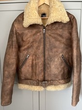 Sheepskin Men’s Flying Jacket Aviator Bomber STAGG Made In Australia 44” Chest.