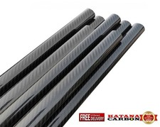 3K Carbon Fiber Tube Gloss Twill 1000mm OD 8‑62 mm Roll Wrapped UK Stock