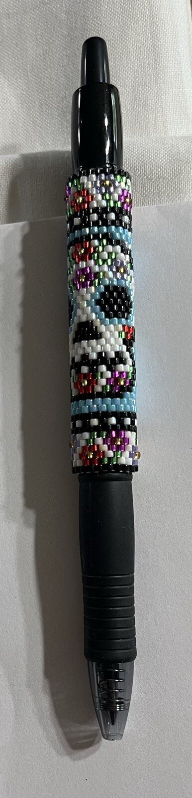Hand Beaded Pen Wrap Pilot G2 Refillable Pen Black Ink