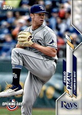 2020 Topps Opening Day # 194 Emilio Pagan - Tampa Bay Rays Card Baseball MLB