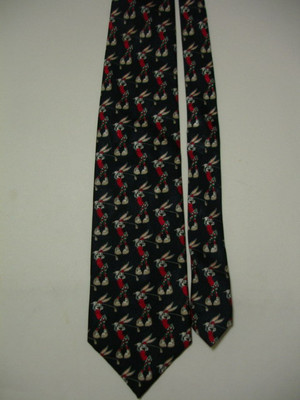 ST. MICHAEL from MARKS & SPENCER Novelty Neck Tie Bugs Bunny Golf Pattern Navy