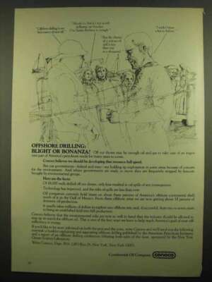 1974 Conoco Oil Ad - Offshore Drilling