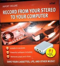 Xitel Inport Deluxe Stereo To PC Recording Kit Cassette LP Other Music Converter