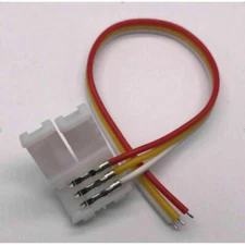 3Pin 10mm RGB WS2811 WS2812B LED Strip Lights PCB Clip Connector Adapter Cable