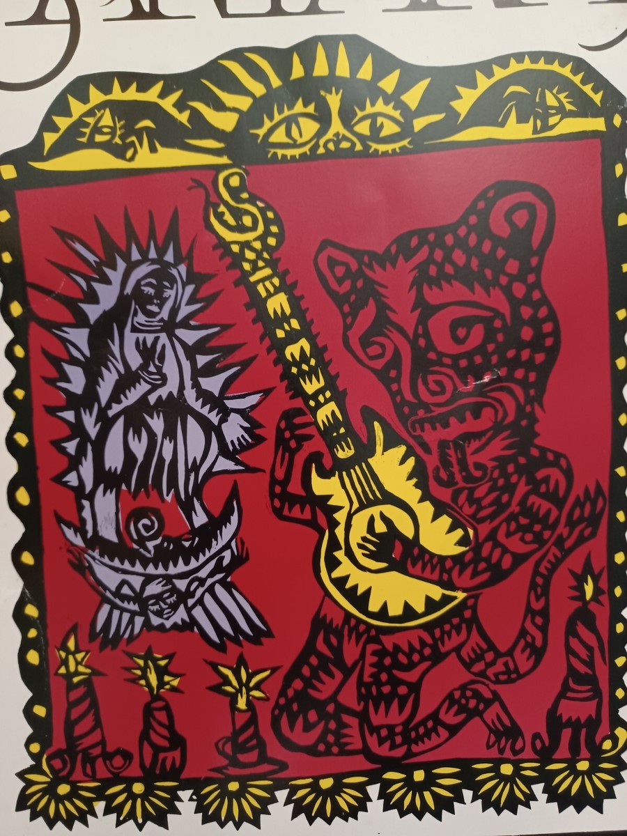 VINTAGE CARLOS SANTANA ORIGINAL CONCERT POSTER AND TICKET 2002