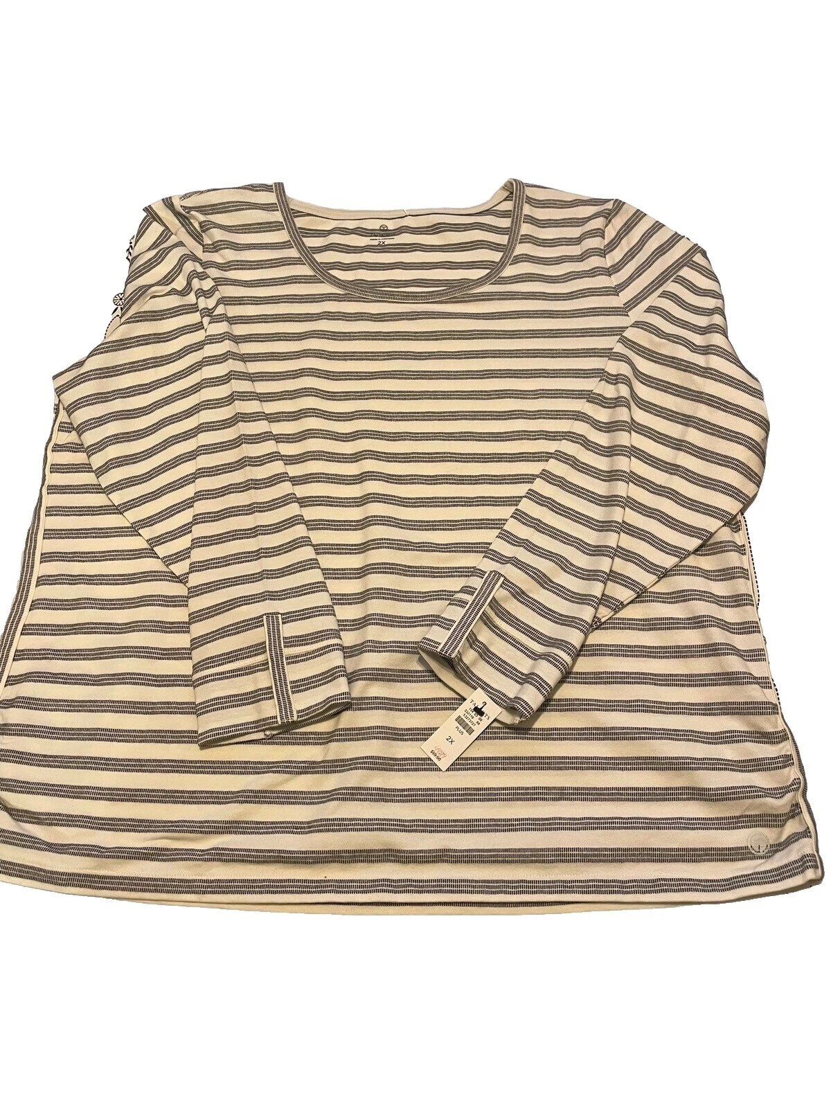 Camisetas a Rayas Negocios Talbots algodón para mujeres