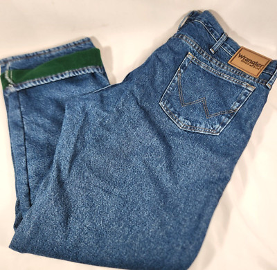 WRANGLER Fleece Lined Jeans denim insulated size 40x32 - NWOT