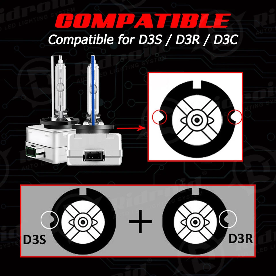 JUEGO DE 2 BOMBILLAS FAROS XENÓN OCULTOS OEM D3S 6000K 42403 42302 66340HBI NUEVO Foto 3 de 4
