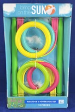 NEW Ring Toss and Horseshoe Play Set 10 pc Durable Plastic