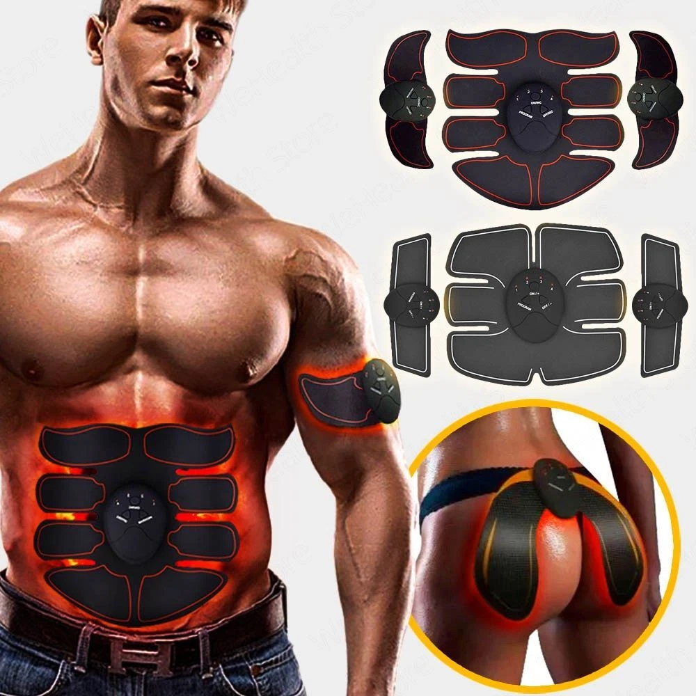 Stimulateur électrique stimulateur musculaire EMS ceinture de vibration  abdominale ABS muscle fesses formateur massage maison - Cdiscount Sport