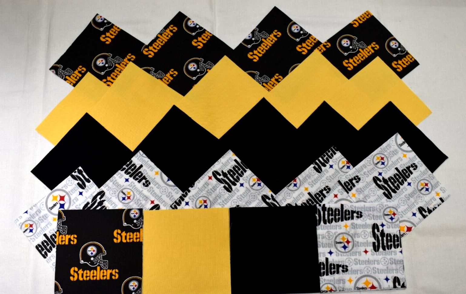 PITTSBURGH STEELERS CHARM PACK 5 Inch Quilt Squares