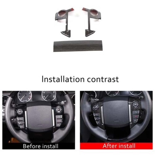 Control Cover Steering Wheel For Land Rover Discovery 4 Black Wood