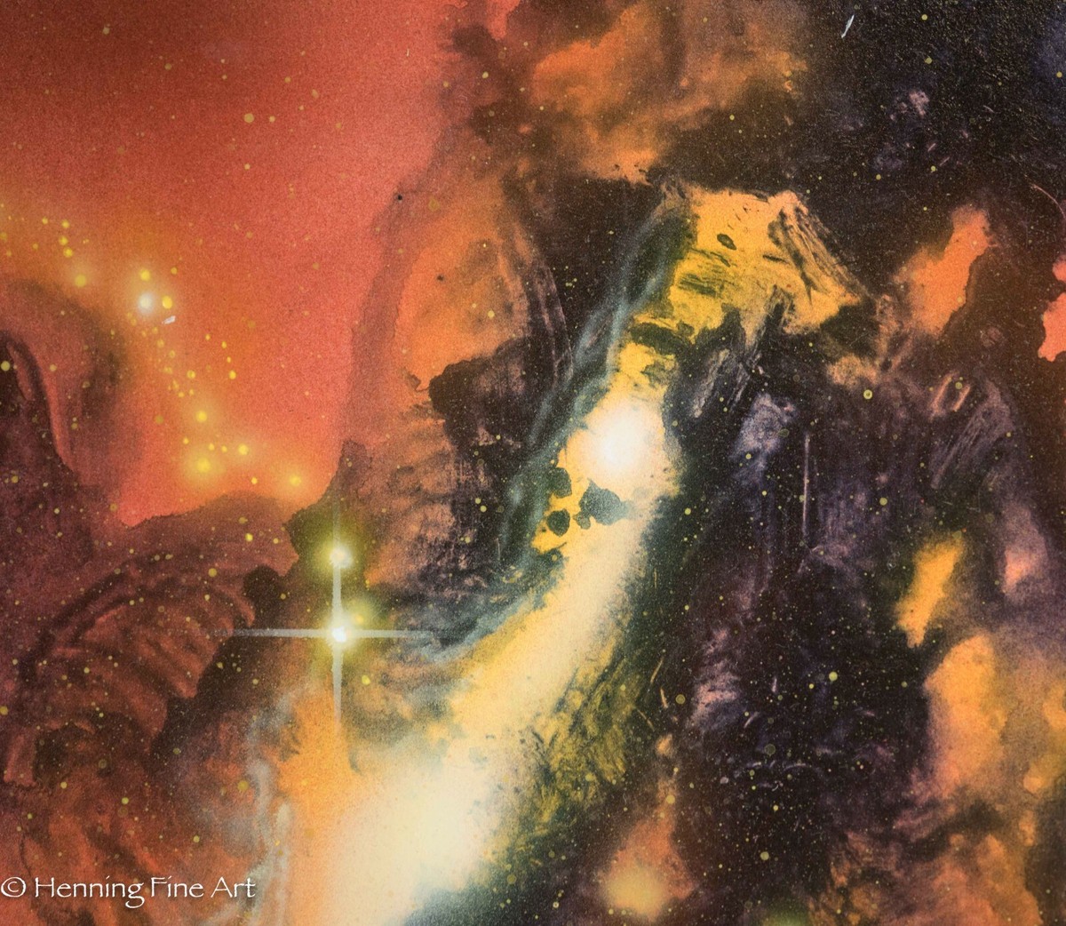 Robert Daniels Jr. Space Travel Illustration Original Acrylic