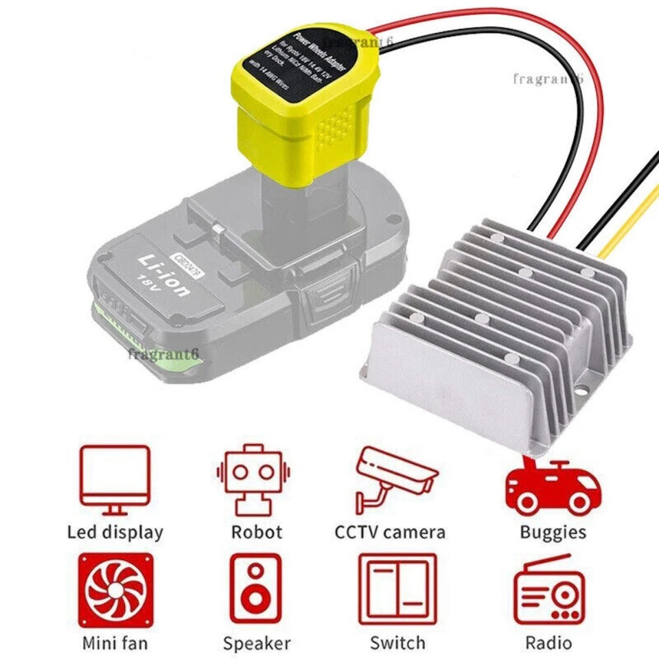 Converter DIY Step Down DC Voltage For RYOBI DC 18V To 12V 480W 40A Adapter Dock - Image 4 of 4