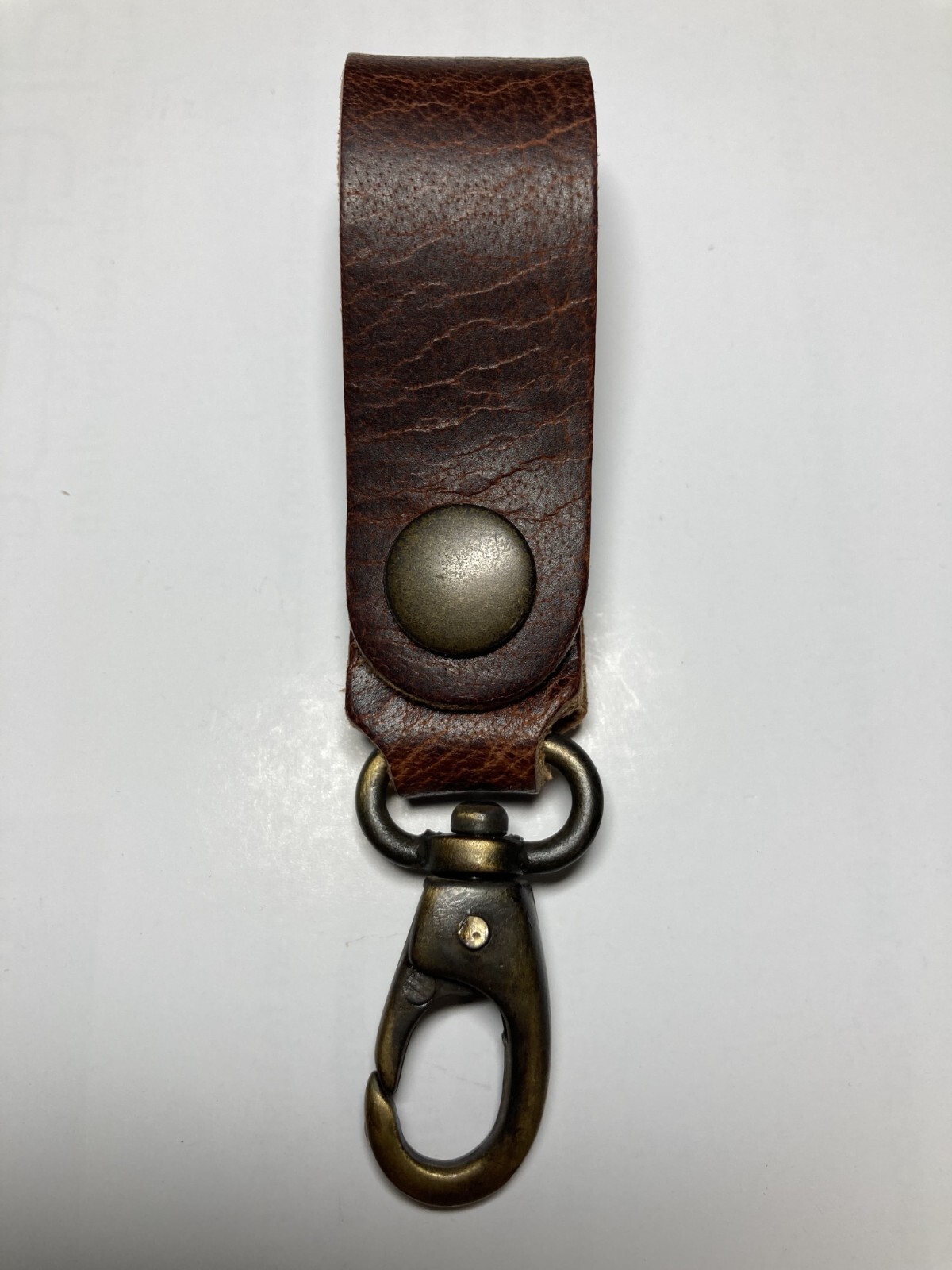Leather Belt Loop Keychain (Brown)-image