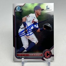 2022 Bowman 1st Chrome #BCP-39 Fran Alduey Cleveland Guardians SIGNED