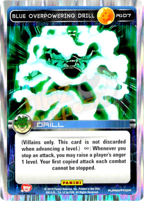 DBZ Dragon Ball Z TCG Panini Heroes & Villains R107 Blue