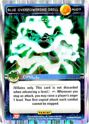 DBZ Dragon Ball Z TCG Panini Heroes & Villains R107 Blue