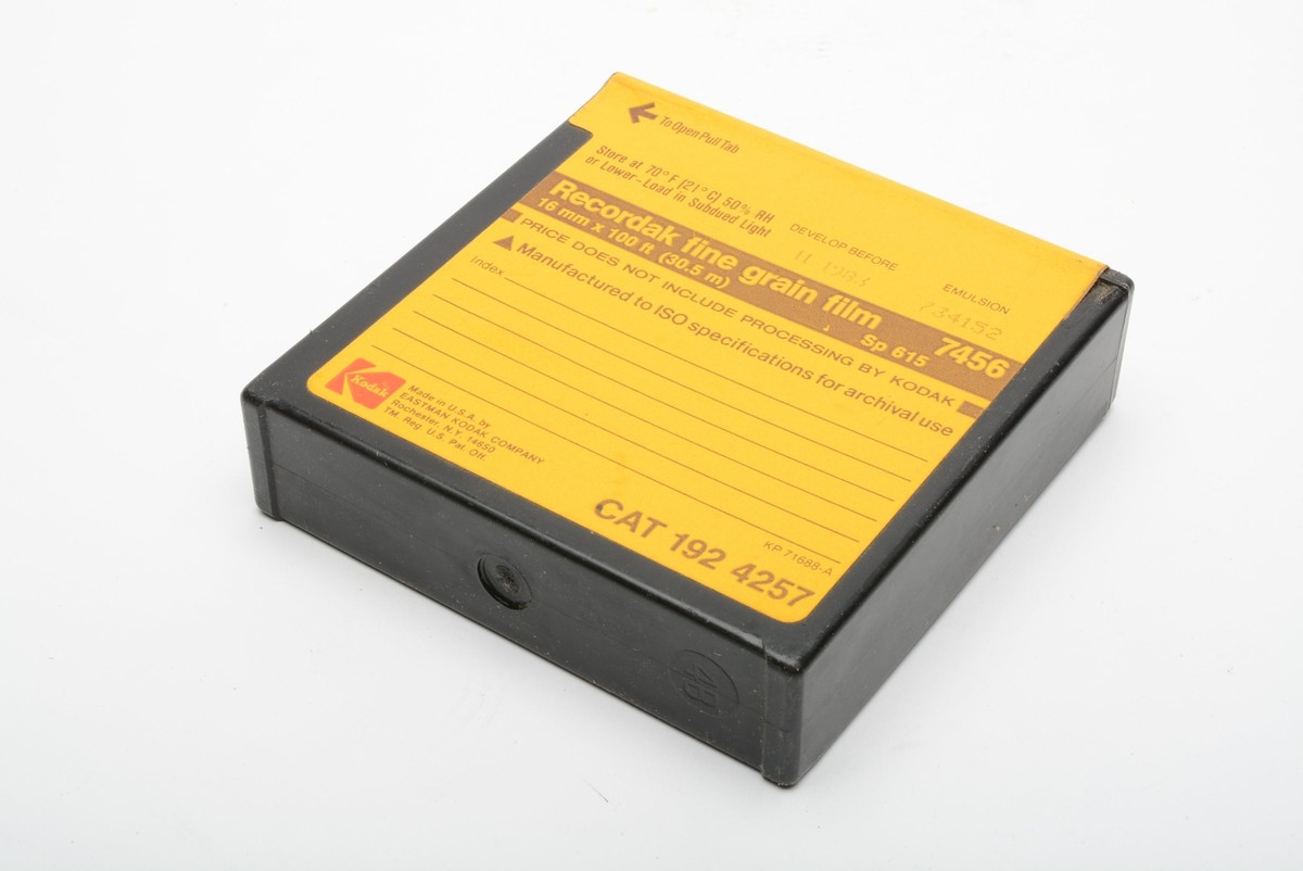 Kodak Recordak Fine Grain 16mm 100' film 7456 #192 4257 Expired 11
