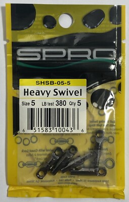SPRO Heavy Swivel Size 5 Package of 5 380Lb Test