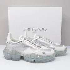 Jimmy Choo Diamond Metallic Chunky Leather Women's Sneakers | Multiple Sizes
