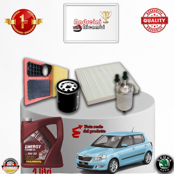 Inspektionskit Filter + ÖL Skoda Fabia II 1.4 16V 63KW 86CV Von 2010->-image