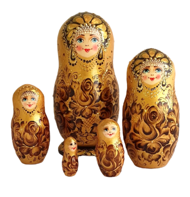 Poupon Tempsa Lot de 10 Poupée Russe Matryoshka Peint Fait Main en Bois