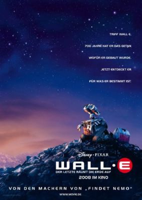 Zeichentrick Animation Disney WALL E Original Filmplakat A1 GEROLLT