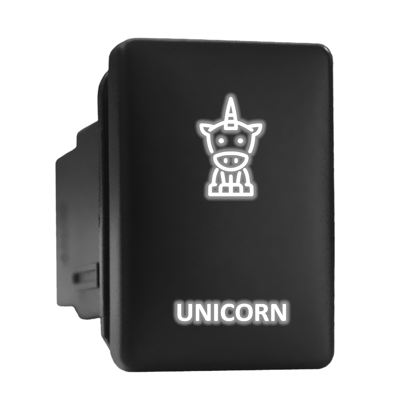 UNICORN White LED Backlit Switch 1.28x0.87 for Toyota Short Push Button