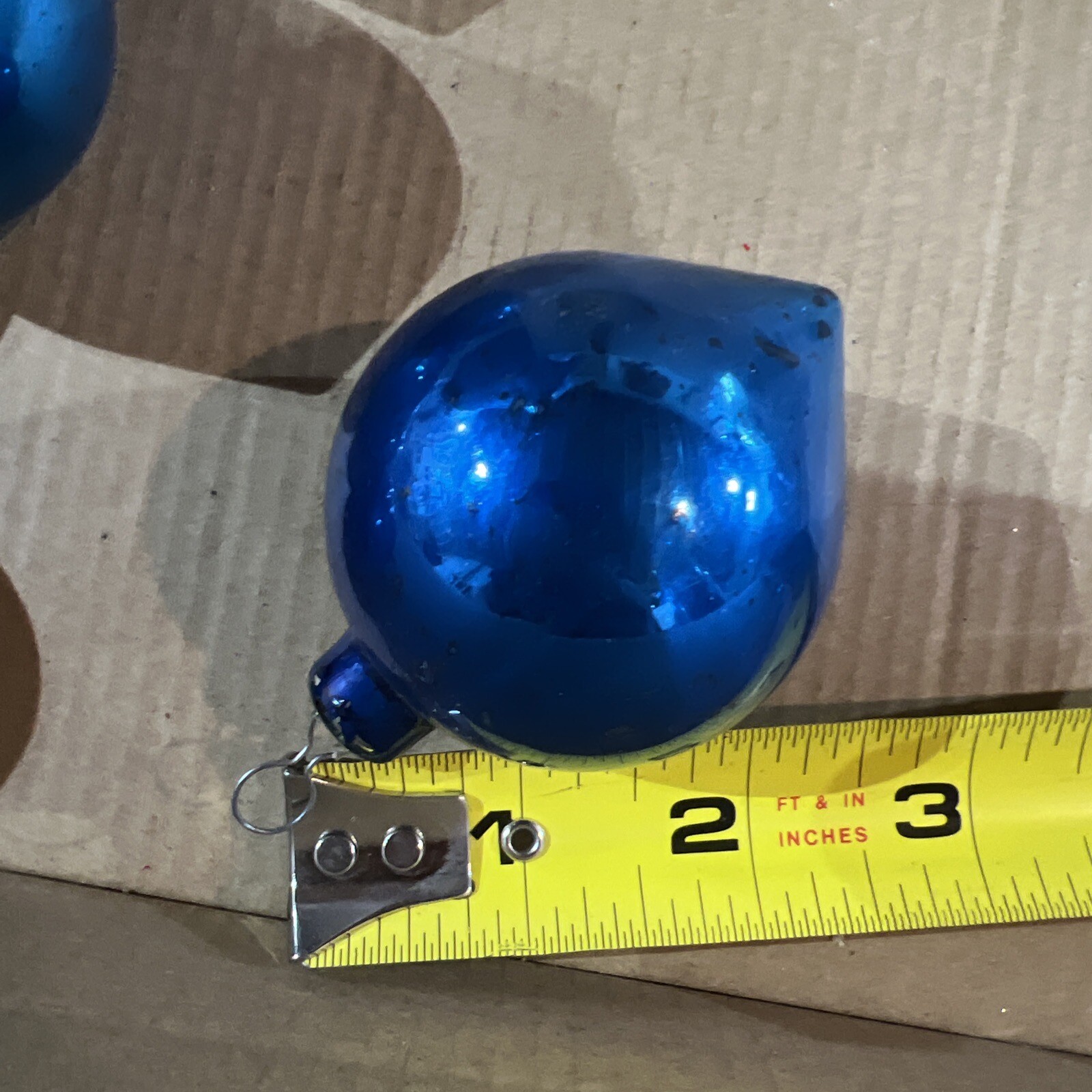 Vintage Christmas Ornaments Blue Teardrops (13) Paragon? eBay