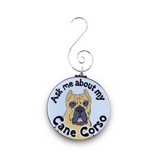 Cane Corso Mini Ornament Dog Holiday Decor Handmade Gift 2.25" - Fawn