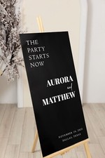 Black Acrylic Wedding Welcome Sign-Personalized Wedding Signage-Wedding Decor