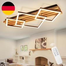 GBLY LED Deckenleuchte Holz: 70Cm Deckenlampe Dimmbar Wohnzimmerlampe Modern Sch
