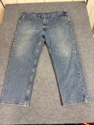 Carhartt Mens 44x30 B460 100% Cotton Denim Blue Jeans Work Outdoors Hang Around!