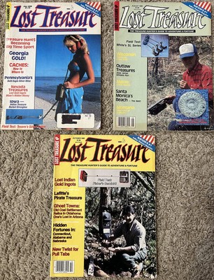Lost Treasure Magazines 1989 Find Hidden Treasure 3 Issues July August October