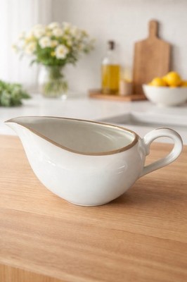 St. Regis Fine China Japan 102 Creamer/Gravy Boat White Gold Trim Handle Oval  