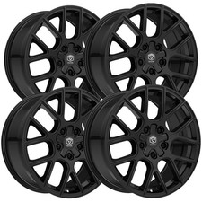 Set Of 4 Edge Street 356b 18x8 5x1125x4.5 40mm Gloss Black Wheels Rims