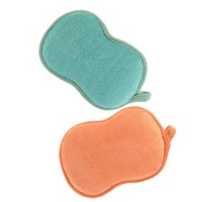 2 Pcs Bath Scrub Sponges for Shower Children Bathing Bathroom Body Kids Cartoon