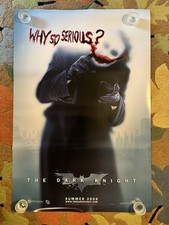Póster original de la película The Dark Knight 2008 27x40 DS. Joker ¿Por qué tan serio?