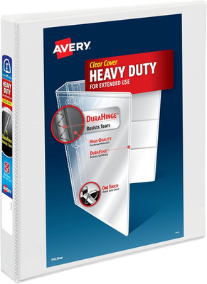 Avery Heavy-Duty View 3 Ring Binder, 1'' One Touch EZD Rings, 275-Sheet Capacity,