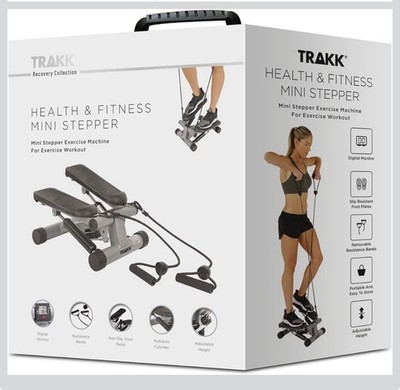 Trakk Health& Fitness Mini Stepper with LCD Monitor Exercise Equipment NEW