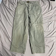 Vintage 1950s USAF Mil-T-4335A Sage Green 509 Paratrooper Fatigue Pants Size 38R