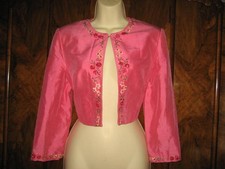 Monsun Jedwabna haftowana przycięta kurtka bolerko